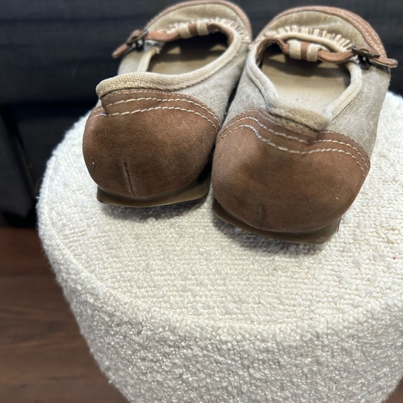 BKE Women's Early 2000s Mary Jane Flats, Boho Neutral Ballet Shoes Size 7 - Picture 3 of 7
